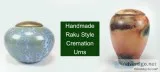 Handmade Raku Style Cremation Urns for Ashes to Celebrate the Ev
