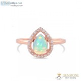 14K ROSE GOLD VERMEIL OPAL RING-GRACE