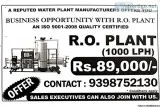 1000 LPH Plant for Rs.89000-