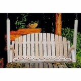 Lakeland Mills 4 Foot Cedar Log Porch Swing