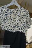 Quo Silk Ladies 100% Silk Blouse PM w New Black Pencil Skirt Siz