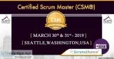 Certified Scrum Master (CSM&reg) Workshop Seattle Washington USA