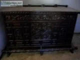 5ft mahogany bar and 4 stools for sale