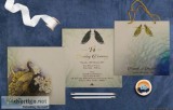 Ornamented Peacock Themed Wedding Invitations