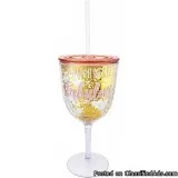 Party Sequin Drinking Cup with Straw At The Works