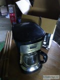 Black and Decker 12 cup programmable coffee maker.