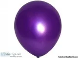 12&quot Metallic Latex Balloons- Happy Purple-25pk