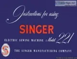 Singer 221 Featherweight Sewing Machine Instruction Manual