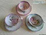 VINTAGE FLORAL CUP and SAUCER SET-3