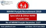 NRHM Punjab Recruitment 2019 -20 (1127) CHO and Other NHM Punjab