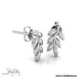 Silver Leaves Silver Earrings and Studs by JollyRolly