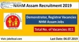 NRHM Assam Recruitment 2019 -20 (811) July Vacancies NHM Assam J