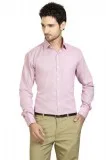 Pink Solid Slimfit Full Sleeves Formal Shirt
