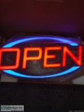 Large Led Open Sign Red And Blue BNIB - 130