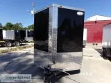 7 x 10 Midnight Black Enclosed Cargo Trailer WBrakes - 13177
