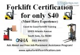 Forklift operators wanted