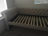 Tufted Scroll Arm Daybed and Trundle