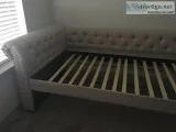 Tufted Scroll Arm Daybed and Trundle