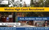 Madras High Court Recruitment 2019 &ndash20 (234) Asst Gardener 