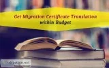 Get Migration Certificate Translation within Budget