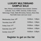 Multi Brand Sample Sales Hosted by Eclipse in Los Angeles CA