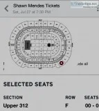 SELLING TICKETS FOR (Shawn mendes)