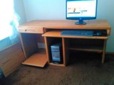 Computer with desk and chair
