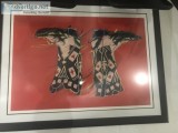 Framed Kim Yoakum serigraph signed and frames