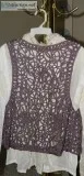 Ladies  Open Knit Vest Lilac Hue Excellent Condition
