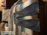 Buckle designer jeans