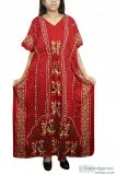 Indiatrendzs Womens Cotton Kaftan Nighty Printed Loose Fit Night