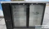 Avantco Black Counter Height Narrow Glass Door Back Bar Refriger