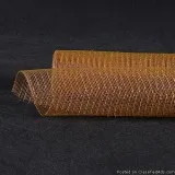 10 Inch x 10 Yards Old Gold Deco Mesh Wrap Metallic Stripes