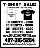 CUSTOM T-SHIRT PRINTING SALE - VINYL T-SHIRT PRINTING