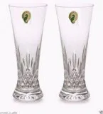 Waterford Lismore Pilsner Glasses Pair Brand New in Box