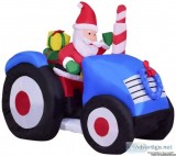 Christmas Decor 6  Inflatable Santa Claus on Truck