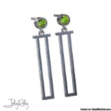 Peridot Lotus Silver Earrings and Studs by JollyRolly
