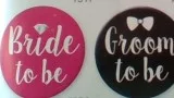WEDDING BUTTONS 2 14&quot PIN-BACK 1000 wholesale lot