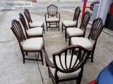 Vintage Mahogany Ethan Allen Sheildback chairs