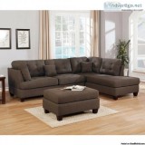 Contemporary Reversible Sectional Sofa Tufted Corner Couch WOtto