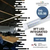 Use 5000k 8ft LED Integrated Tubes for Better Illumination