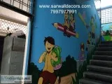 play school Boundary wall painting in Hyderabad