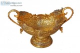 Nutristar Fruit Basket Gold Plated Diameter  10 Inch x Height  7