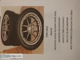 Set of rims with tires