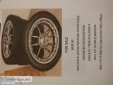 Set of rims with tires