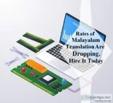 Rates of Malayalam Translation Are Dropping. Hire It Today