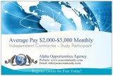 Participant Needed.... Earn up to 250Day