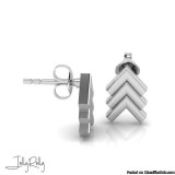 Arrow Trail Silver Earrings and Studs by JollyRolly