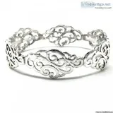 Antique Silver Filigree Stretch Bracelet