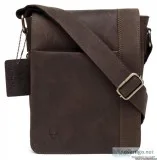 WildHorn Pure Leather 21.59 cms Brown Messenger Bag